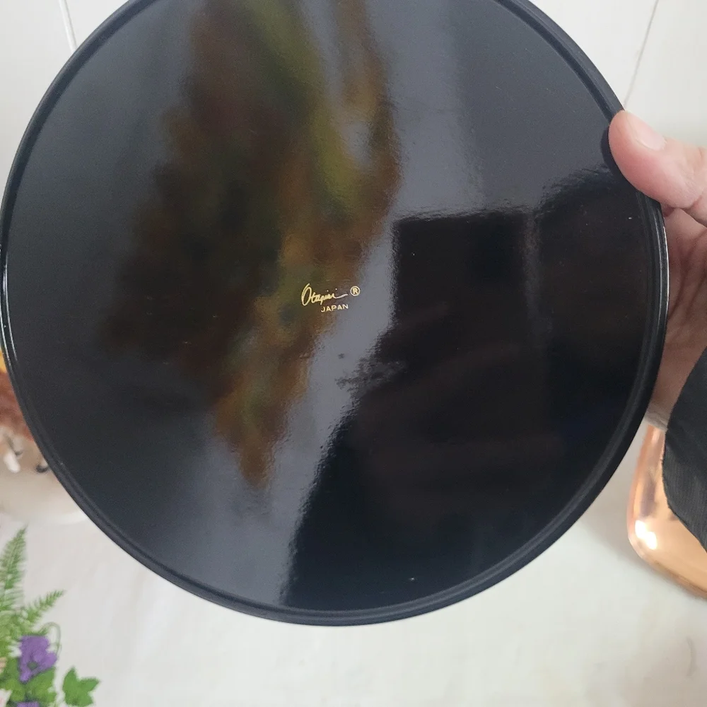 Vintage Otagiri Lacquer Box Lidded Floral Divided Insert Japan - Picture 10 of 14